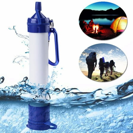 Personal Portable Water Filter Straw for Outside Hiking, Camping, Travel, and Emergency