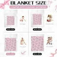 thumbnail image 7 of Soft Funny Throw Blanket Pink Bow,Coquette Girly Blanket Gifts For Kids Women Teens,Flannel Lightweight Blanket,Cute Pink Bow Bedding For Spring Preppy Decorations, 7 of 7