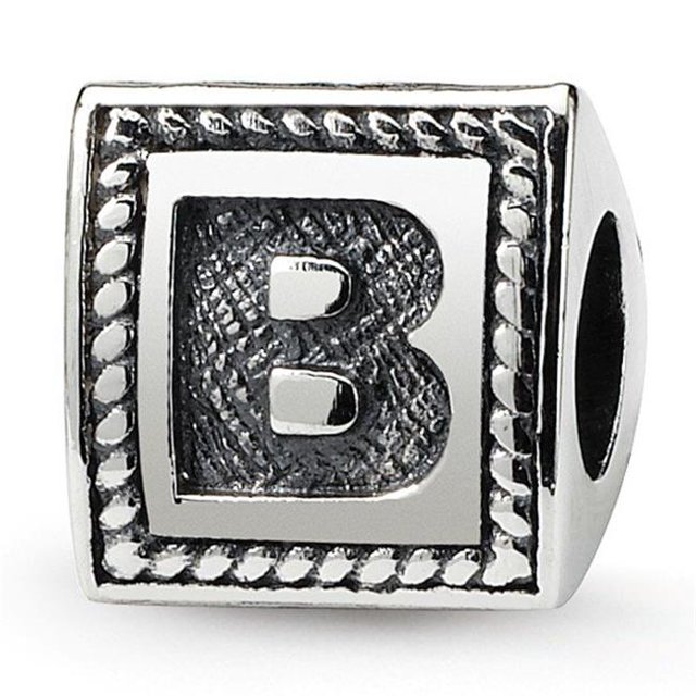 Reflection Beads QRS1429B Perle en Argent Sterling Lettre B Triangle