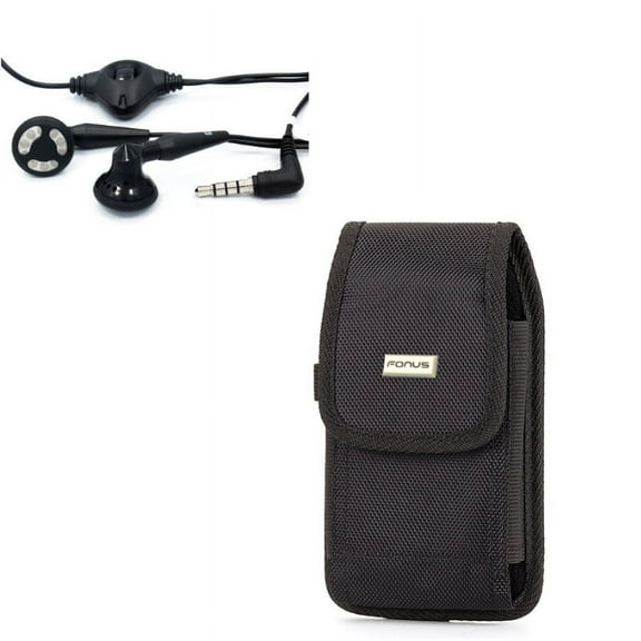 Compatible With Google Pixel 3a XL - Rugged Canvas Case w Headset OEM 3.5mm Hands-free Earphones