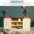thumbnail image 5 of Sophia&William 55'' Sliding Barn Door Kitchen Sideboard Buffet Storage Cabinet-White, 5 of 7