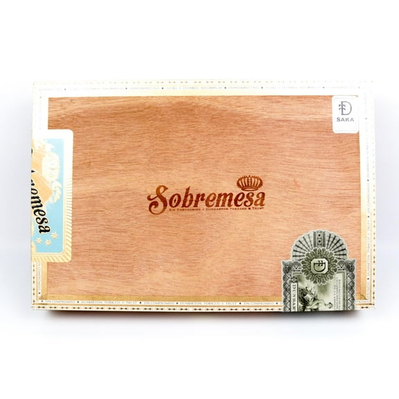 Sobremesa Double Coron Brulee Empty Wood Cigar Box 12.25" x 8.25" x 1.75"