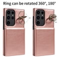thumbnail image 2 of TECH CIRCLE For Galaxy S23 Ultra Wallet Case with Card Holder, Thin Slim PU Leather Finger Ring Kickstand Shockproof Protective Magnetic Women Men Phone Cover for Samsung Galaxy S23 Ultra 6.8,Rosegold, 2 of 8
