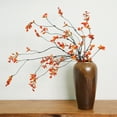 thumbnail image 6 of Artificial Flower 3PC Fake Fall Three-ronged Red Maple Leaves Stems Faux Maple Leaves Branches Autumn Maple Leaf Decorations for Thanksgiving Table Centerpieces Wedding Office Home Decor, 6 of 6