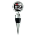 thumbnail image 1 of I Love My Black Mouth Cur Stylish Wine Bottle Stopper, 1 of 1