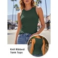 thumbnail image 2 of Anygrew Women's Summer Sleeveless Casual Camisole Shirt Slim Knit Ribbed Tank Tops, 2 of 7