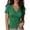 Green, variant on Womens Dressy Casual Shirts Short Sleeve Slim Fitted Deep V Neck Cross Wrap Tunic T-Shirt Side ruched Shirring Tees Summer Tops (M-3XL)