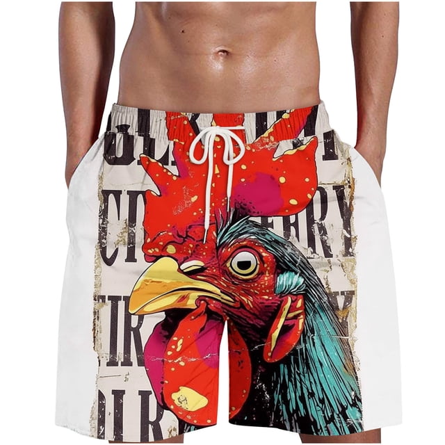 Men's Swim Trunks, Quick Dry Boardshorts with Adjustable Drawstring, Casual Beach Shorts for Swimming and Summer Wear