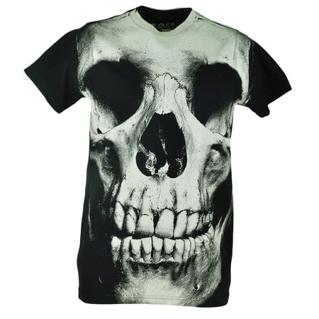 The Lost Gods Skull Face Graphic Black Men Adult Fashion Tshirt Tee Shirt