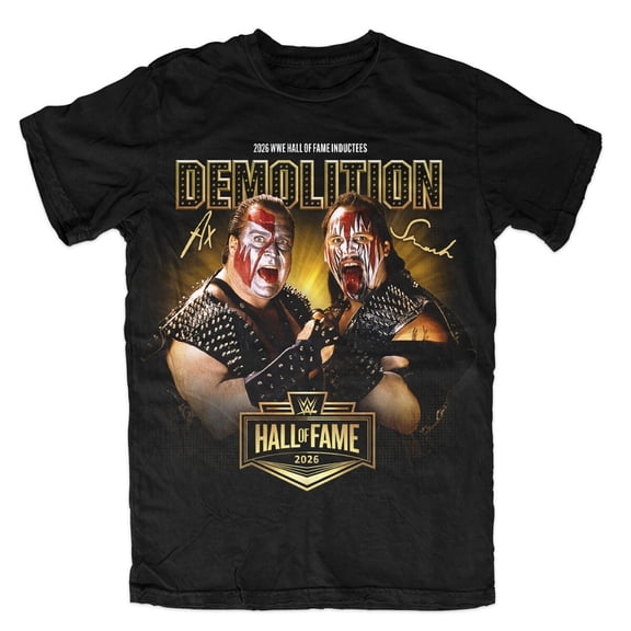 Men's Black Demolition WWE Hall of Fame 2026 Inductees T-Shirt