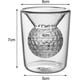 thumbnail image 3 of Golf Whiskey Glass, Golf Whiskey Glasses For Men, Golf Gifts For Mens Golfers, Whiskey Glass With Golf Ball Shape Embedded, 3 of 5