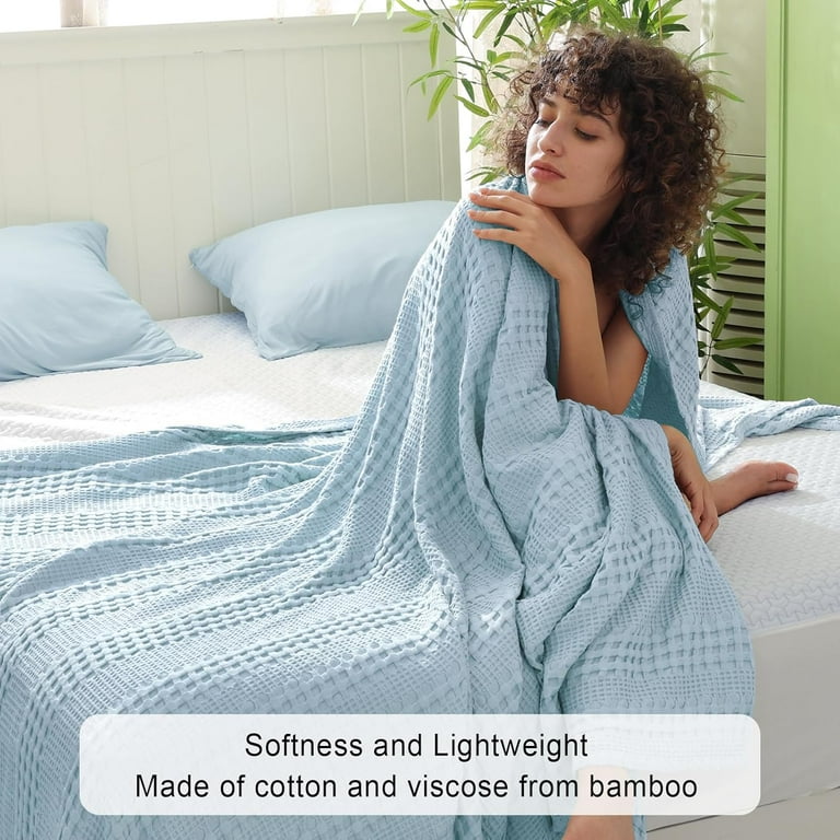 HOT Bamboo King Size Waffle Blanket Cooling Waffle Blanket King