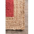 thumbnail image 4 of Indian Handmade Braided Inner Red Jute with Natural Jute Border Design Area Rug 3 x 8 Feet (91 cm x 244 cm), Floor Decor Rugs/Carpet, 4 of 5