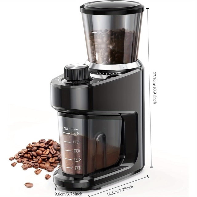 SNNROO 15-Precise-Setting Coffee Grinder Electric - Adjustable Burr Mill for Drip Percolator French Press Espresso and Turkish Coffee - Perfect for Coffee Lovers and Baristas