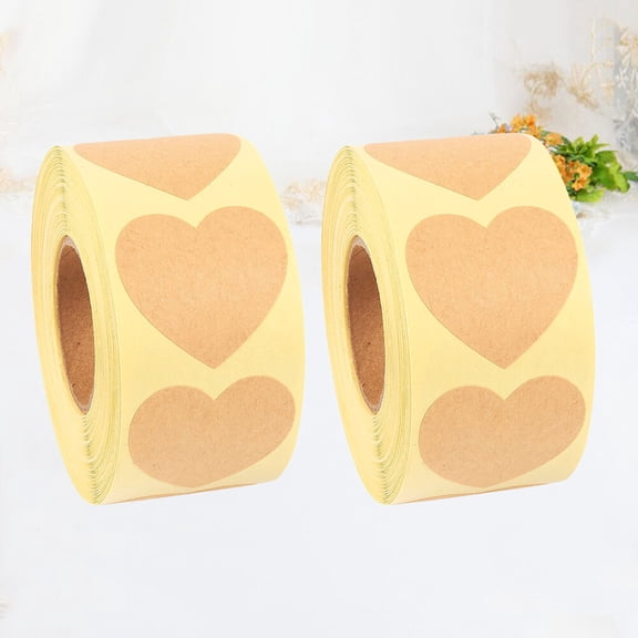 ETEREAUTY Heart-Shaped Self-Adhesive Stickers for Candy Bags, Wrapping, and Crafts in Multiple Colors