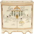 thumbnail image 3 of Oriental Furniture Ivory Lacquer Slant Sideboard - Royal Ladies, 3 of 7