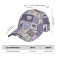 thumbnail image 2 of Honeii Lavender Flowers Print Hat, Women's Baseball Hat Unisex Fit, Baseball Cap,Adjustable One Size, 2 of 6