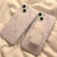 thumbnail image 5 of Purple Floral Bunny Phone Case for iPhone 13 Pro, Cute Korea 3D Rabbit Tulip Flower Cartoon Case with Rabbit Hold Stand for Women Girls, 5 of 12