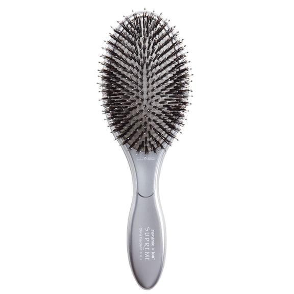 Olivia Garden Ceramic   Ion Supreme Paddle - Boar & Ionic Bristles for Shine & Hydration