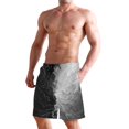 thumbnail image 2 of Dailycode Men's Quick Dry Swim Trunks Beach Shorts Casual Summer Board Shorts with Pockets, Black and White Tie Dye, 2 of 8