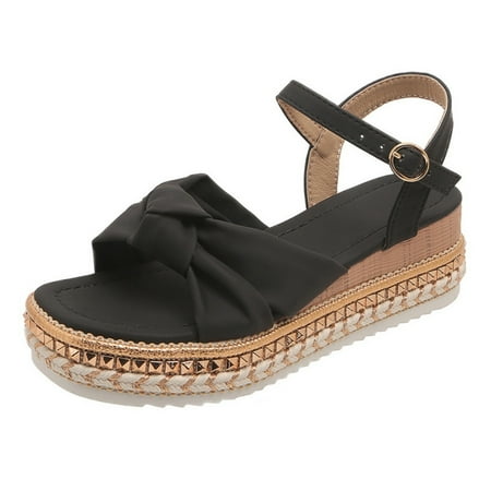 

2024 New Arrival Summer Fashion Buckle Wedge Solid Color Sandals Casual Comfortable Open Toe Fashion Women s Shoes NO:A-116-37