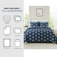 thumbnail image 4 of Mainstays All in One Reversible Comforter and Sheet set- 7 Piece, Queen, Navy Geo, 4 of 14