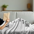 thumbnail image 3 of Keep Calm Soft Flannel Fleece Blanket, Monochrome Design Typographic Image with Be a Mermaid Text and Tail, Cozy Plush for Indoor and Outdoor Use, 50" x 70", Charcoal Grey and White, by Ambesonne, 3 of 5