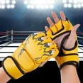 thumbnail image 3 of Gants de Boxe Respirants Équipement de Protection pour Hommes Femmes Sac de Frappe Griffe de Tigre Jaune, 3 of 9