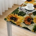 thumbnail image 5 of HAOXIT  Tablecloth,Orange Floral Table Cloth for Rectangle Tables,Waterproof Resistant Durable Flower Table Cover for Kitchen Dining Room 40*40, 5 of 8