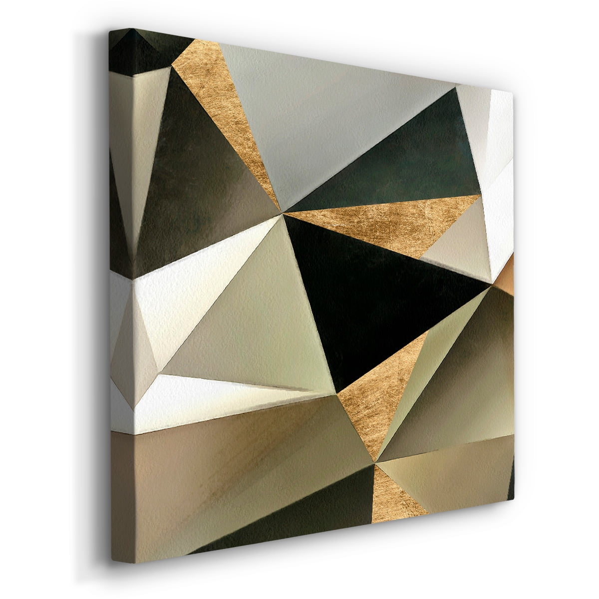Wexford Home Gold Polygon Wall II-Premium Gallery Wrapped Canvas, 10" x 10" - Ready to Hang