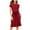 Red dress for women 2023, variant on Wycnly Dresses for Women 2024 Elastic Waist Fashion Pocket Slit Hem Midi Dresses Short Sleeve Round Neck Polka Dot Print Summer Knee-Length Formal Dress Army Green s Clearance Under $5