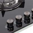 thumbnail image 3 of Parrilla de gas 5 quemadores cristal 76cm Capella OdipO Cristal Templado Negro 5 Quemadores, 3 of 5