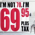 thumbnail image 1 of Ambesonne Birthday Shower Curtain, Happy Party Slogan, 69"Wx84"L, Dark Coral White, 1 of 3