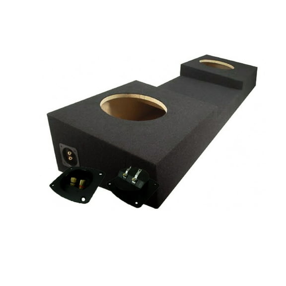 Car Stereo Subwoofer Box Reg Cab Console Truck Dual 10" Speaker Sub Enclosure