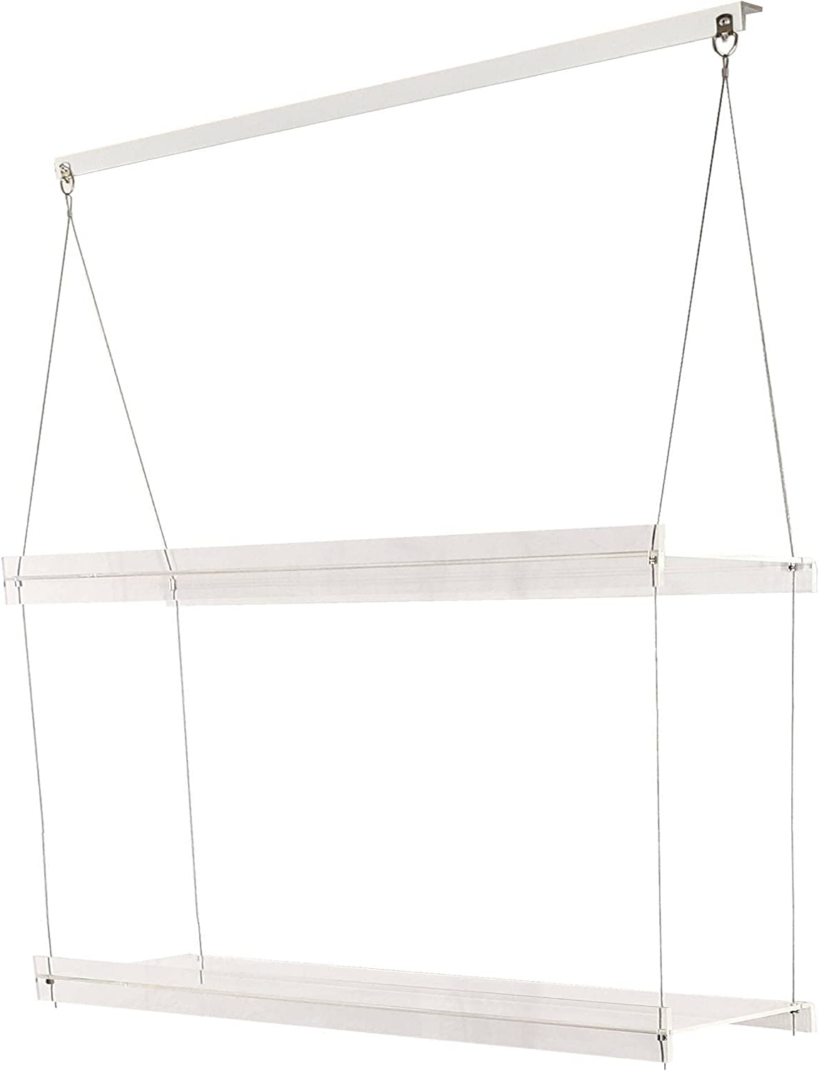 Clear Acrylic Window Shelves for Indoor Plants and Decor (34" W, 2