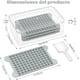 thumbnail image 3 of Molde de Cubitos de Hielo de Silicona con 117 Cubos Pequeños, Bandeja de Hielo con Tapa, Recipiente de Almacenamiento y Pala de Hielo, Fácil Desmoldeo para Congelador(Gris),Gris, 3 of 16
