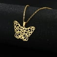 thumbnail image 2 of Elegant Filigree Butterfly Pendant Necklace Stainless Steel Animal Jewelry, 2 of 7