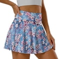 thumbnail image 3 of Xoenoiee Cherry Blossom Oil Painting Print Womens Tennis Skirt with Pockets Pleated High Waisted Athletic Skorts Skirts for Golf Running Workout, M, 3 of 7