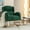 Green, variant on S-HOME Teddy Fabric Rocking Chair With Eucalyptus Legs, 38 Inches Deep, Ergonomic Backrest for Living Room