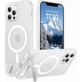 thumbnail image 1 of Funda Magnética con Soporte invisible Integrado, Delgada y Fina, para iPhone 12 Pro Max 6.7", Mate Transparente, 1 of 7