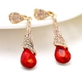 thumbnail image 1 of HOARBOEG Boucles d'Oreilles Mode Coréennes Longues Mariage du Nouvel An Boucles d'Oreilles Rouges Bijoux Fête des Mères, 1 of 3