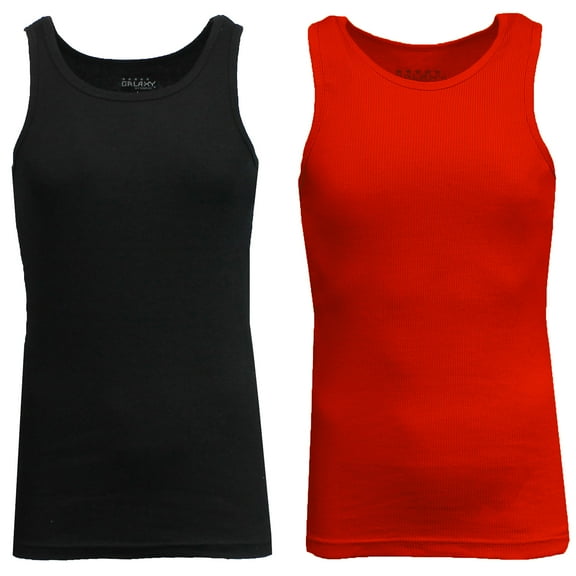Mens Heavyweight Ribbed Tank Top (2-PACK)