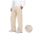 thumbnail image 6 of Girls Boys Sweatpants Athletic Soft Wide Leg Pants Girls with Pockets Girls Beige Pants Girls Pants Size 5-6 Years, 6 of 8