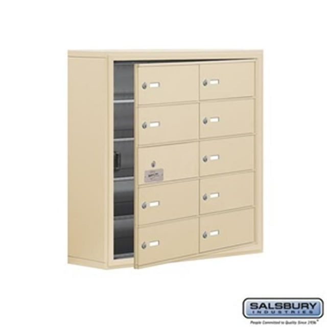SalsburyIndustries 19158-10SSK Cell Phone Storage Locker With Front Access Panel - 5 Door High Unit, Sandstone