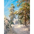 thumbnail image 2 of Basov, Sergej 15x18 White Modern Wood Framed Museum Art Print Titled - Pine forest winter, 2 of 4
