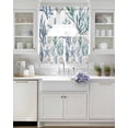 thumbnail image 4 of Summer Coastal Kitchen Curtains Sets 36 Inch Length with Valance, Ocean Watercolor Starfish Shell Seaweed Swag Valances and Tiers Curtain Set Drapes Swag Curtains for Living Room, Bathroom, Bedroom, 4 of 6