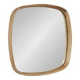 thumbnail image 1 of Kate and Laurel Prema Soft Round Square Modern Wall Mirror, Natural Brown, 26 x 26, Framed Rounded Square Mango Wood Mirror for Minimal Home Decor, 1 of 9