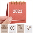 thumbnail image 4 of MasteelfCA 1Pc Creative 2023 Mini Calendar Simple Office Tabletop Calendar Paper Calendar, 4 of 7