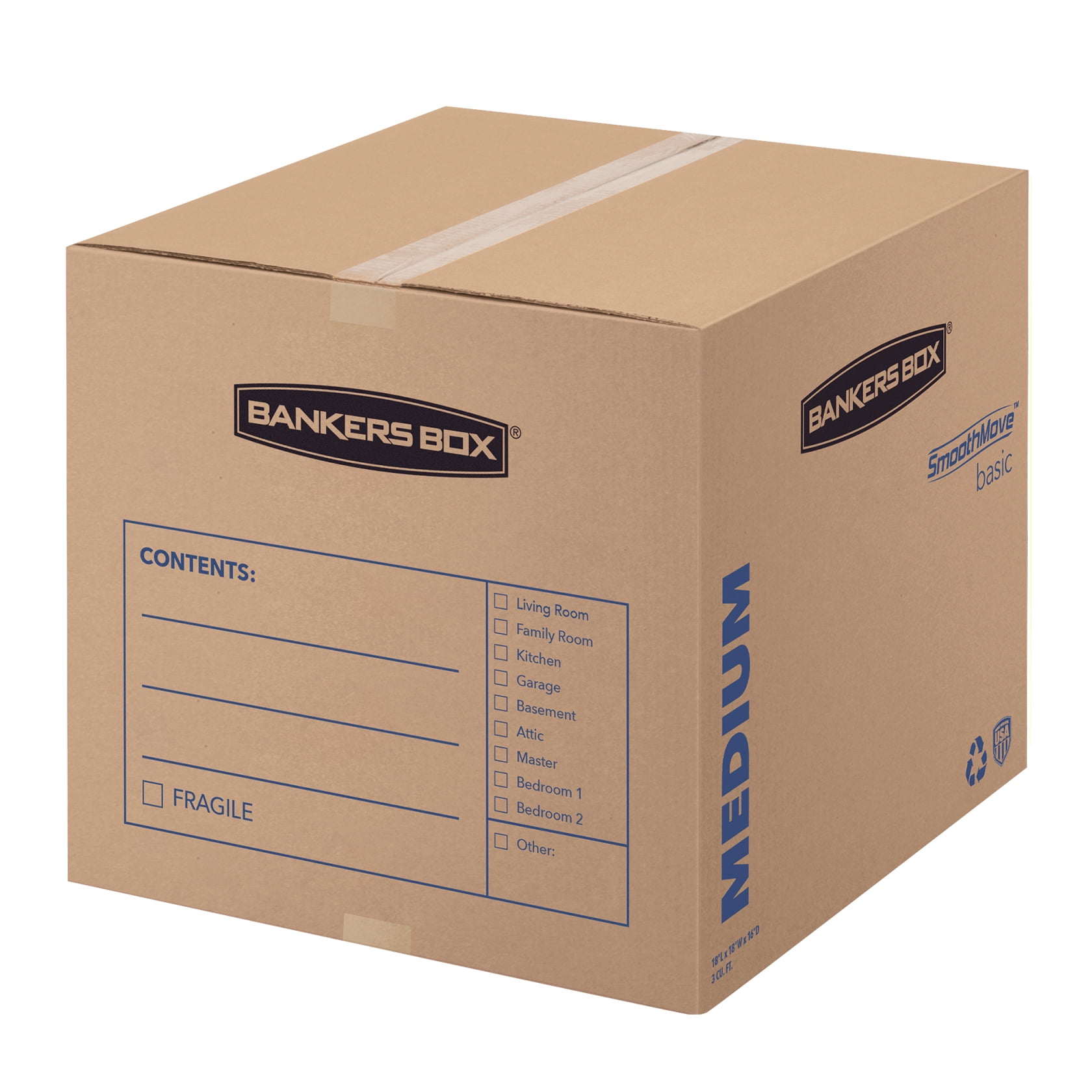 Medium Details about   Bankers Box SmoothMove TV/Picture/Mirror Moving Box 37 x 4 x 27 Inches, 