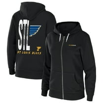 Women's WEAR by Erin Andrews Black St. Louis Blues Sponge Fleece Full-Zip Hoodie